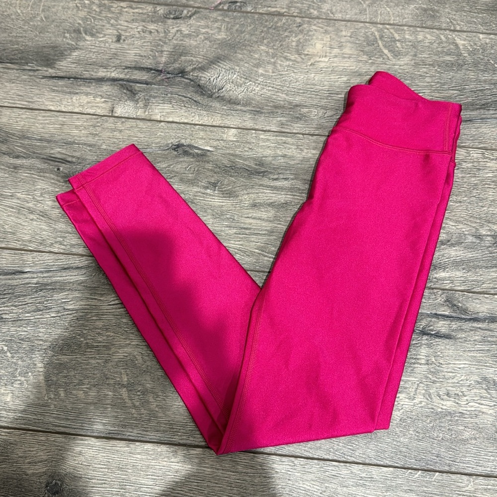 NEW • ATHLETA GIRL • HIGH RISE CHIT CHAT SHINE TIGHT Legging Cyclamen Pink 12 - Picture 3 of 5